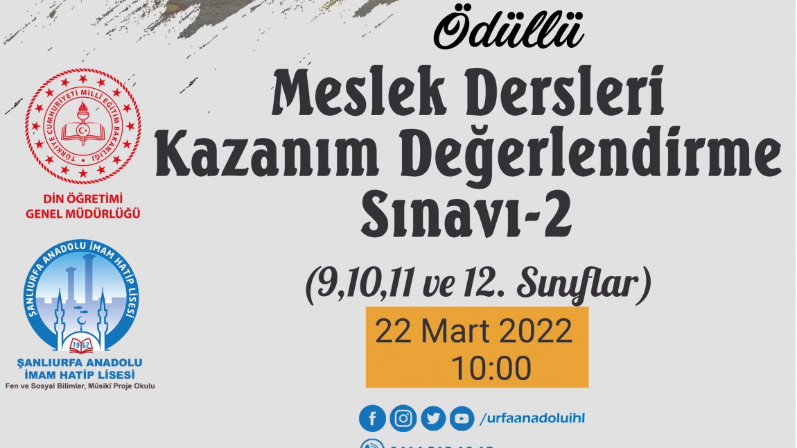 MESLEK DERSLERİ KAZANIM DEĞERLENDİRME SINAVI-2
